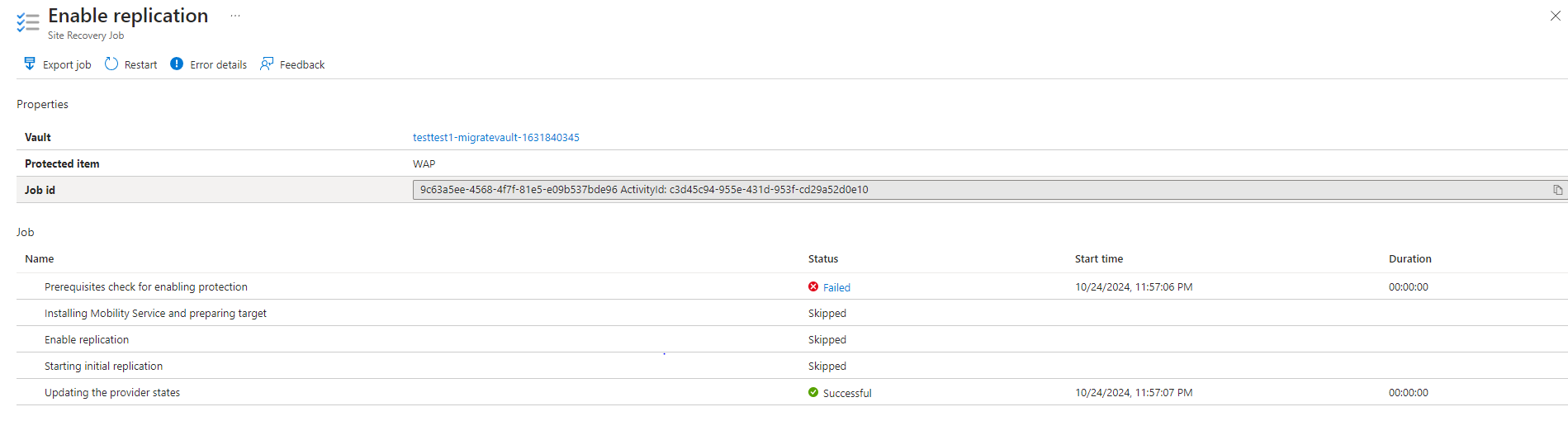 Private endpoint supports only on recovery services vault with managed