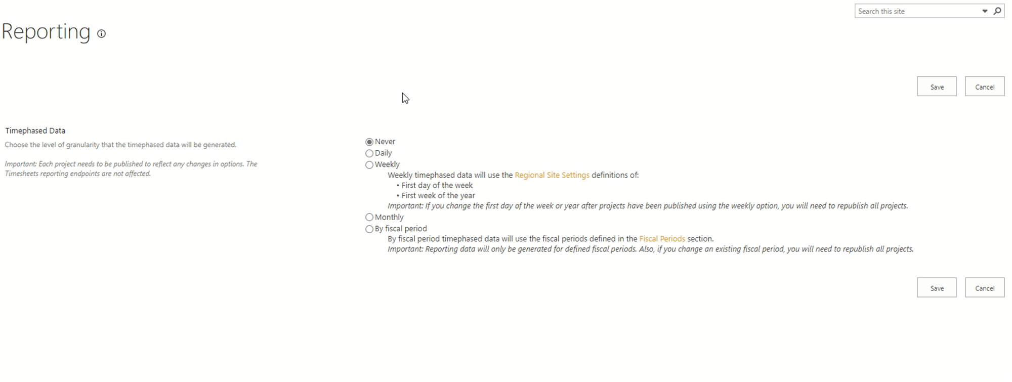 I need help with accessing the reporting tab in Project Online ...