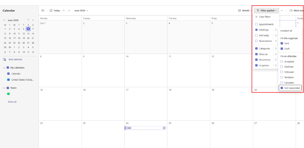 How do I locate all meeting invites in one view? I used to be able to ...