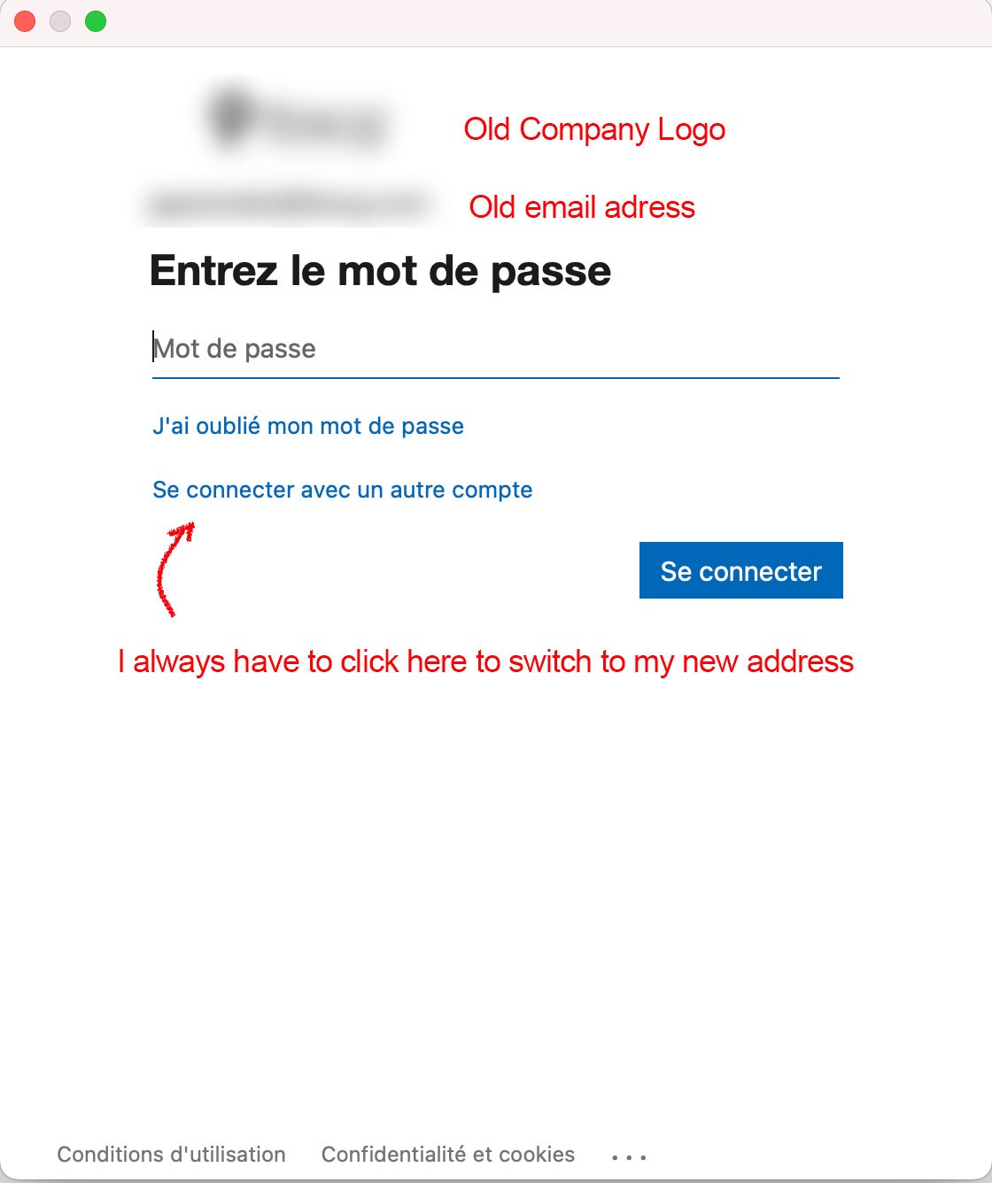 My old company email address comes back by default, how can I delete it ...