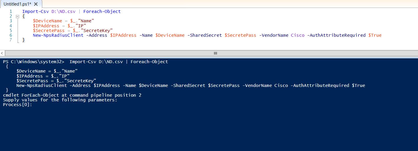 How to add bulk RADIUS client in NPS using powershell - Microsoft Q&A