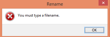 Renaming folder error: 