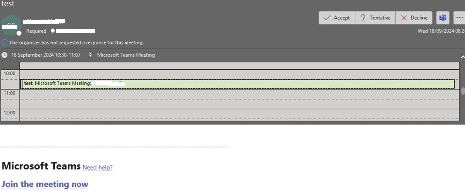 When sending meeting invites in Outlook that do not require a response ...