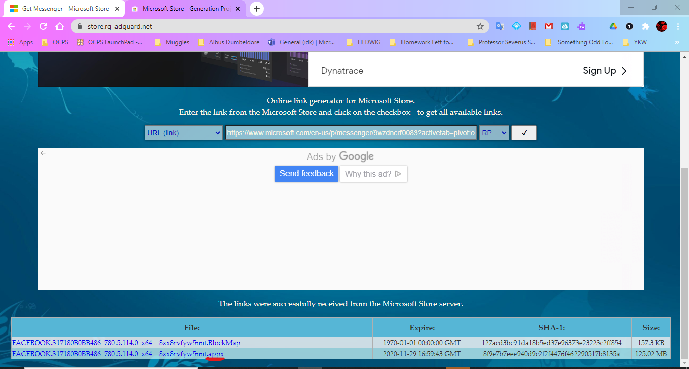 Facebook Messenger Download - Microsoft Q&A