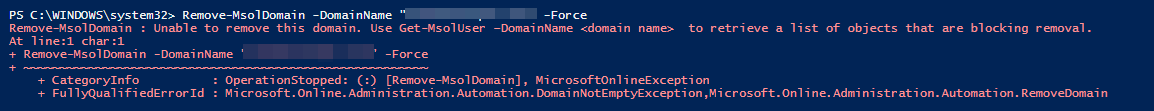 Resolving dependencies before the domain is deleted - Microsoft Q&A