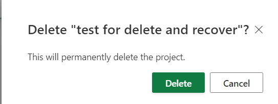 Is there a way to recover a deleted project file from the online MS ...