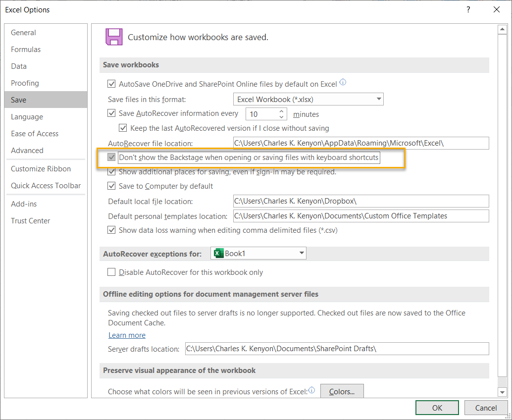 Backstage appears when opening or saving files - Microsoft Q&A