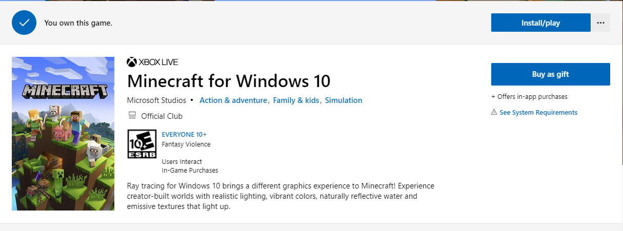 I reset my PC and cannot reinstall Minecraft Windows 10/Bedrock edition ...