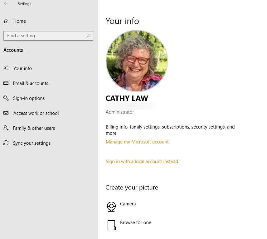 windows account