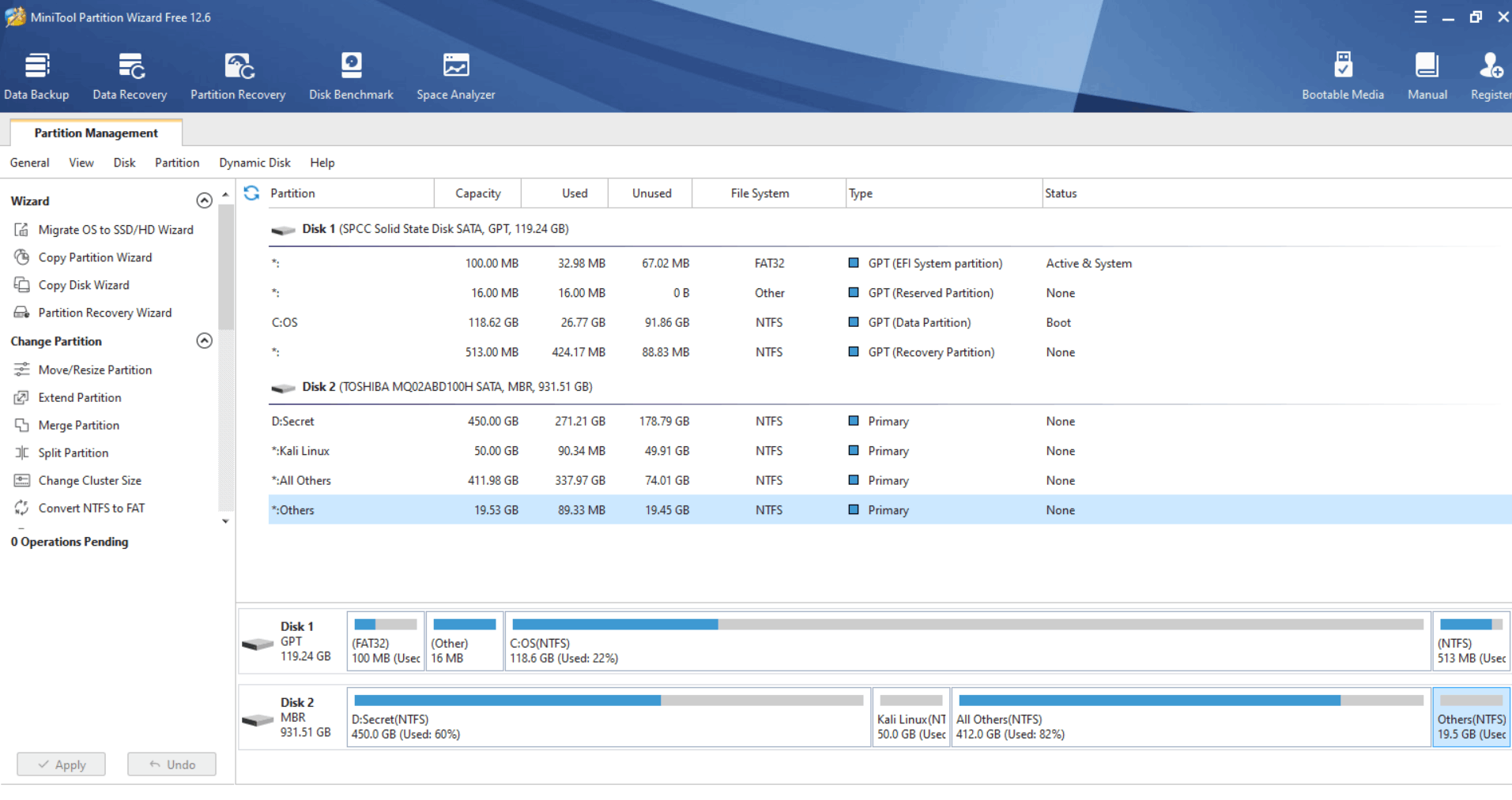 Three partitions of my second hard drive did not show in Laptop or also ...