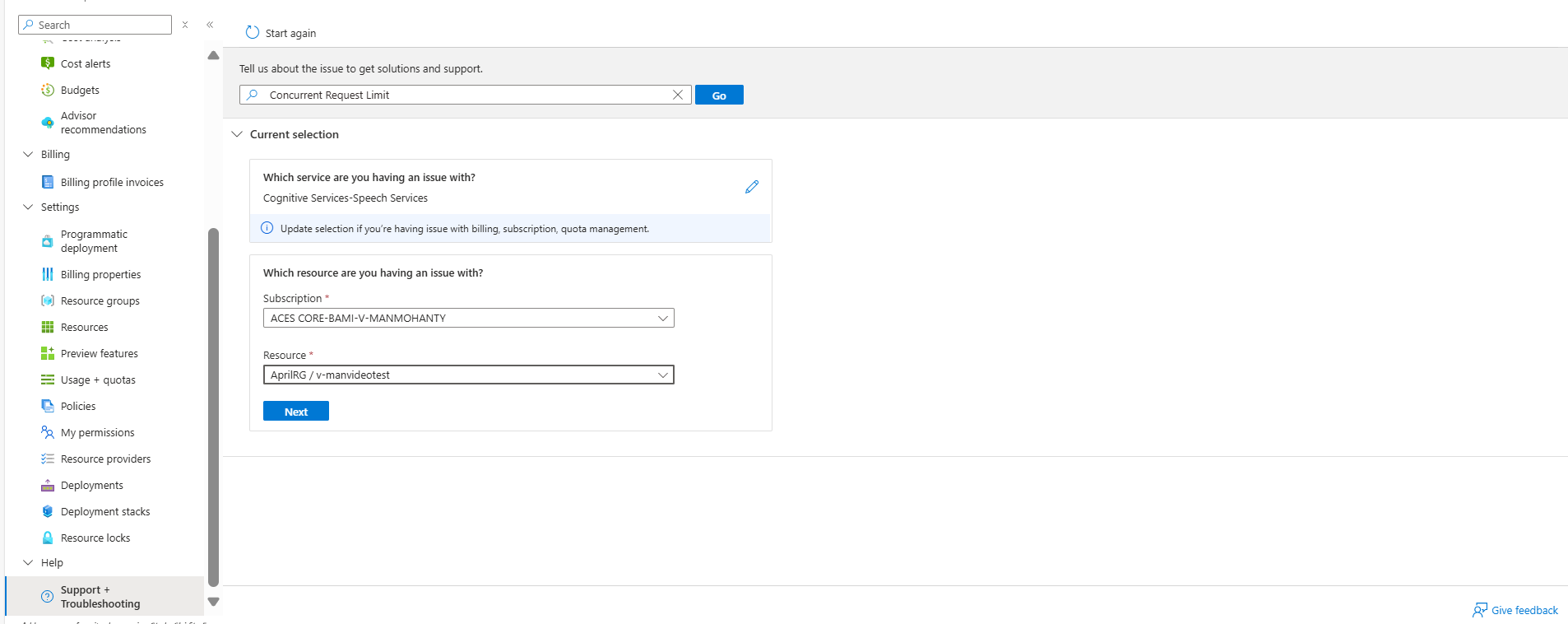 Concurrent request limit