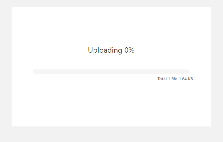 Received request files link but upload is stuck at 0% - Microsoft Q&A