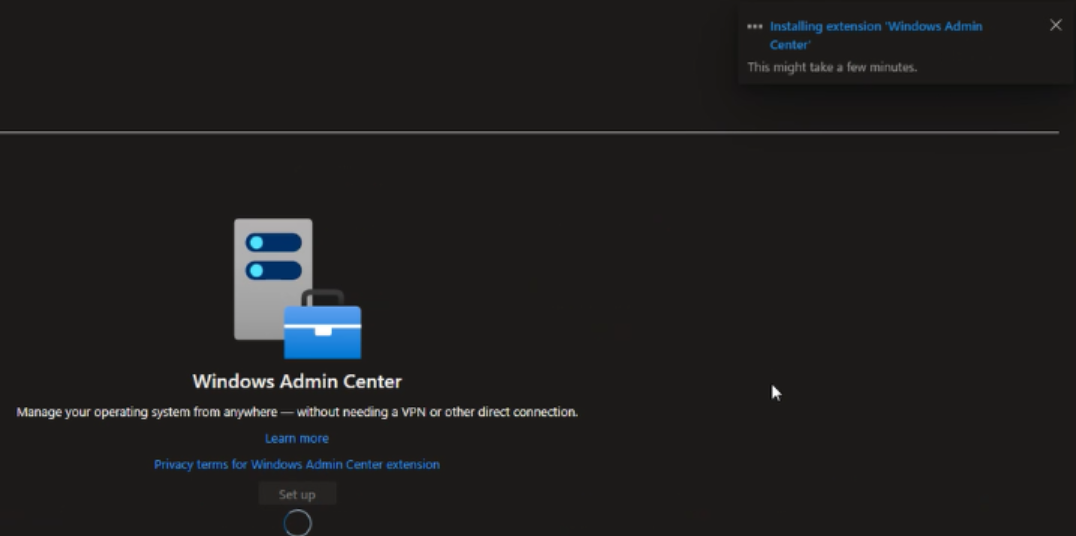 Failed Windows Admin Center install_01