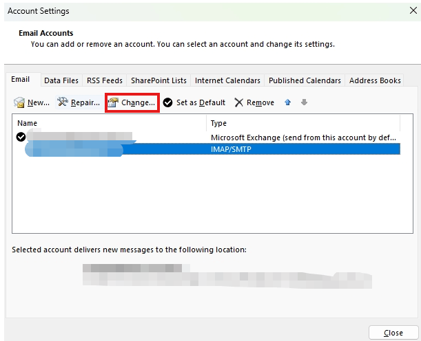 I am using outlook as an email client directed from another platform ...