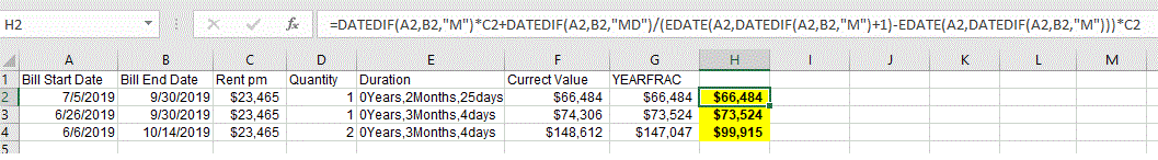 Rent calculation - Microsoft Q&A