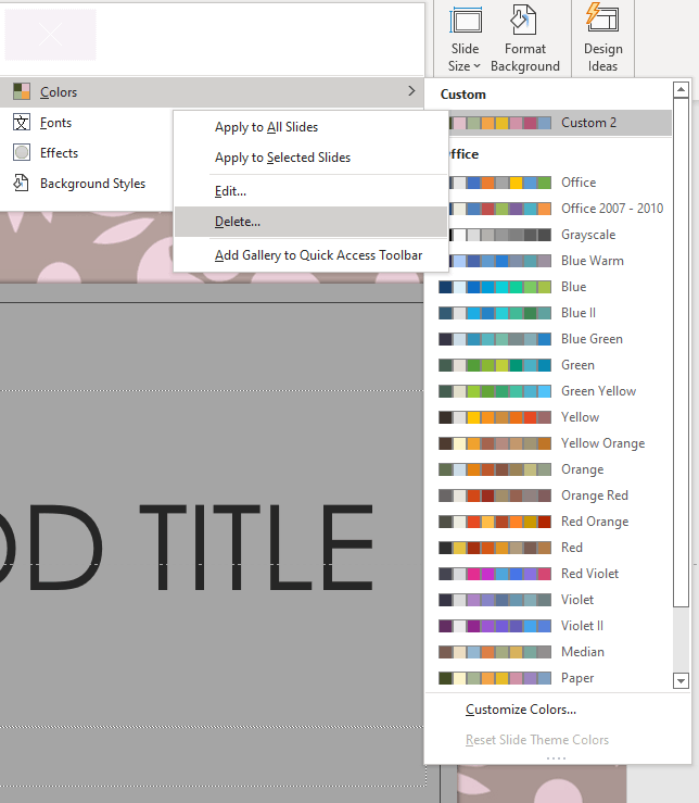 PPT remove this presentation color - Microsoft Q&A