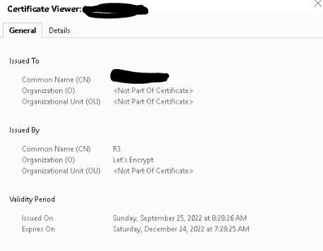 Wrong Cert