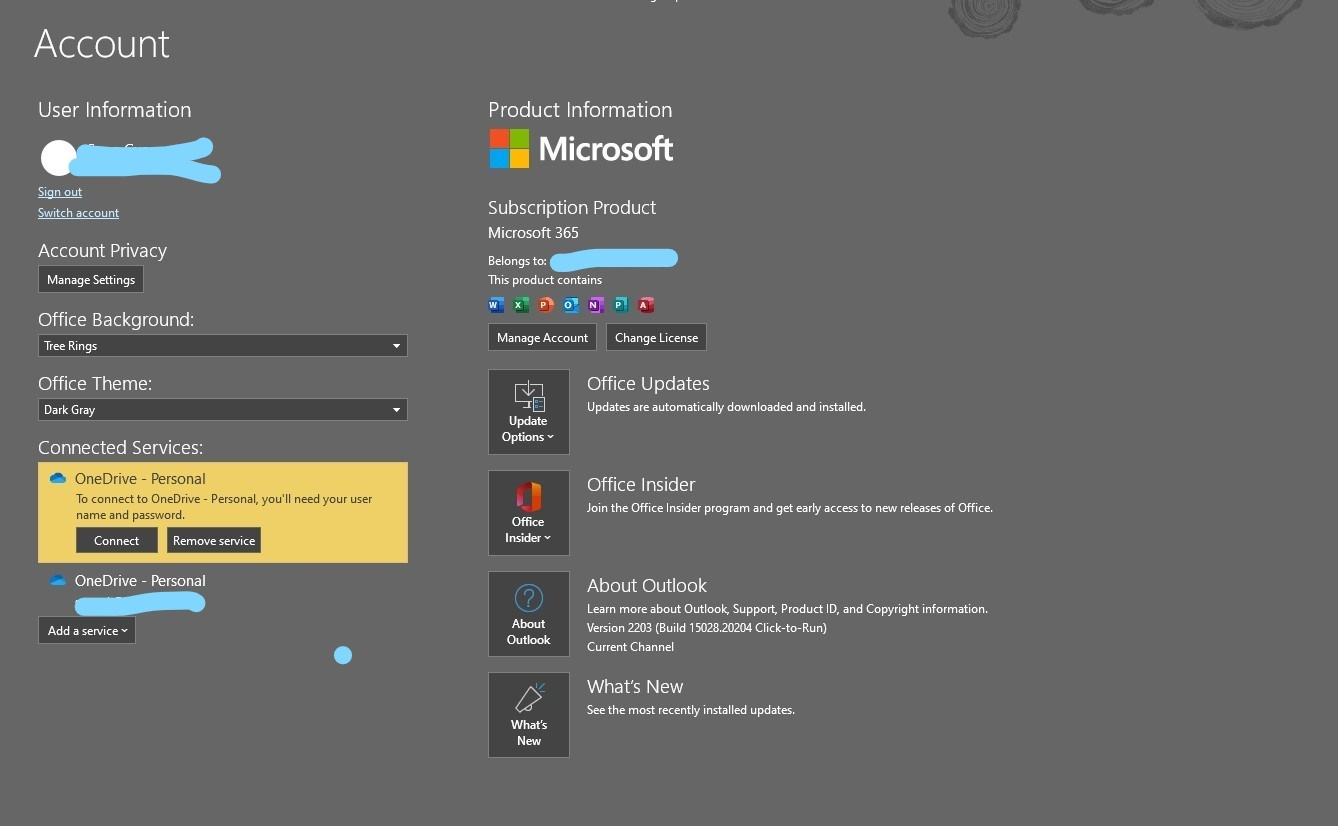 OFFICE DOESN'T APPLY MY THEME AND BACKGROUND - Microsoft Q&A