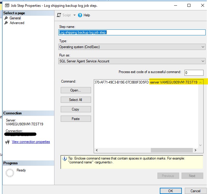 Log Shipping IP Change - Microsoft Q&A