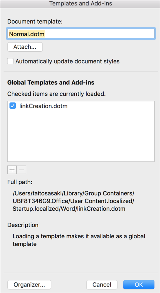 How to turn off the pop-up message "word compile error in hidden module ...