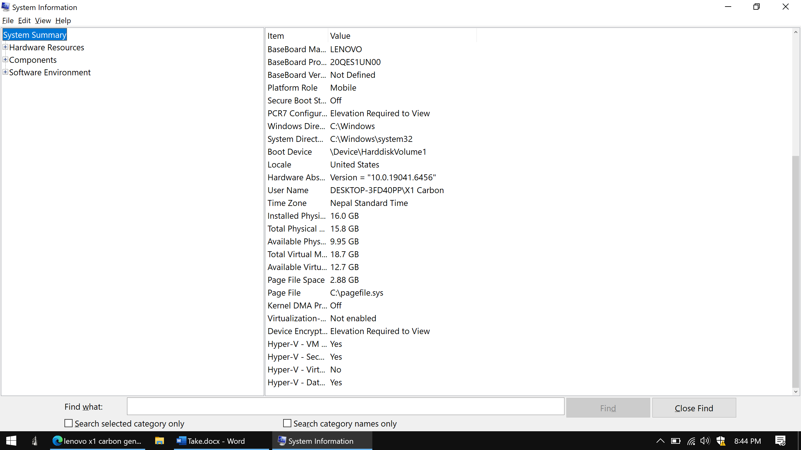 lenovo x1 carbon gen 7 windows 10 device manager shows base system ...