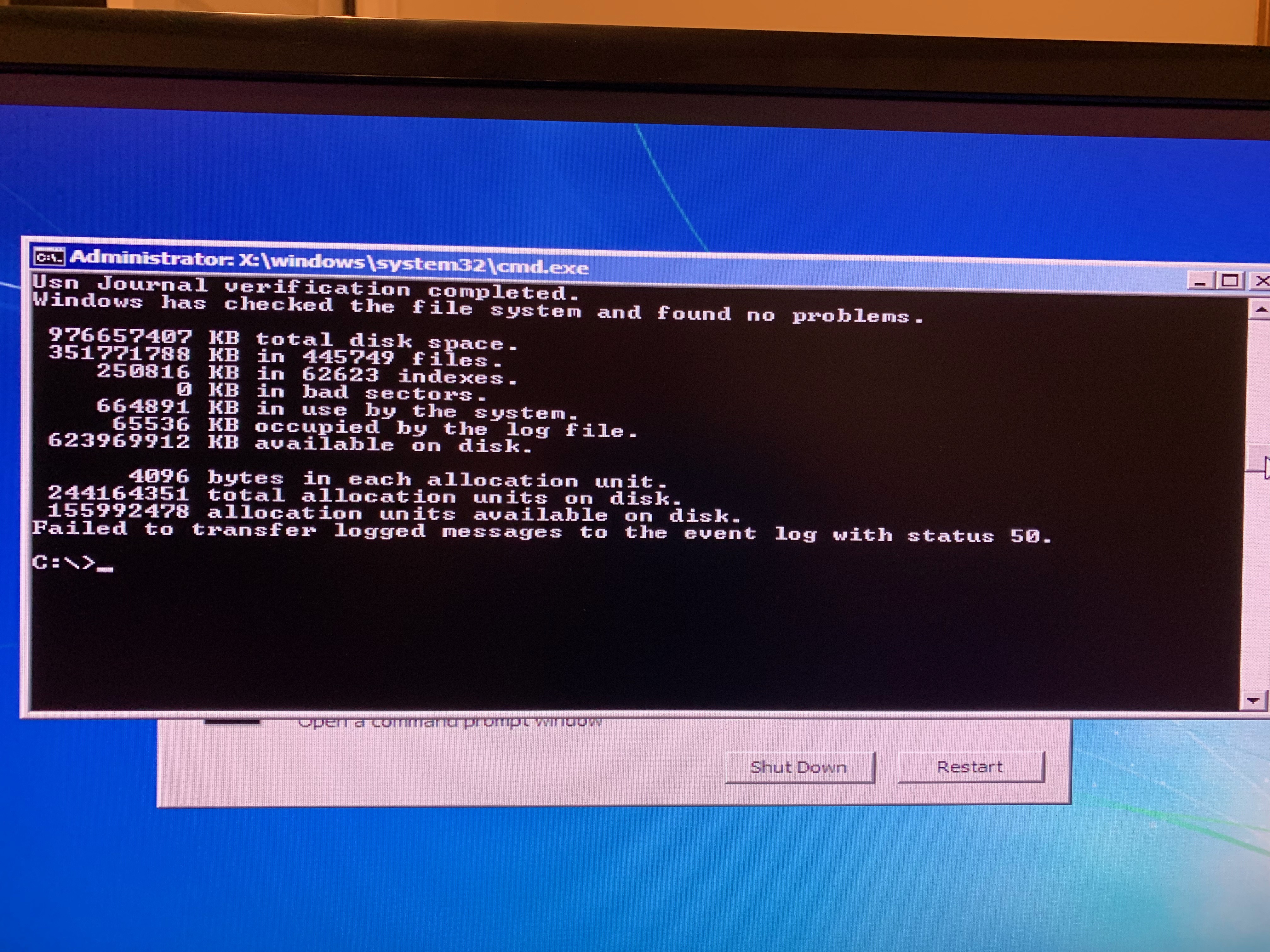 Windows 7 Windows repair says on OS found - Microsoft Q&A