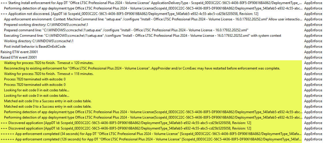 OSD fails without failing - stuck after app enforcement completed ...