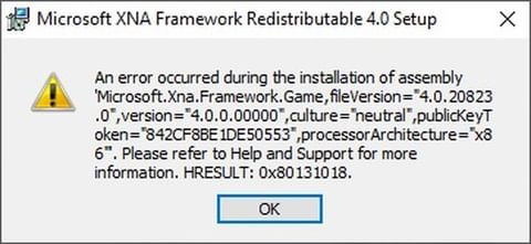 Erro ao instalar o Microsoft XNA. - Microsoft Q&A