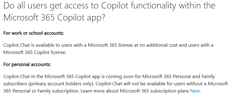 Copilot chat is coming soon for Microsoft 365 personal and family ...
