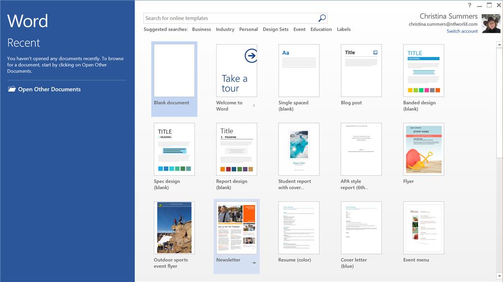 'Recent Document' function in Word 2013 - Microsoft Q&A