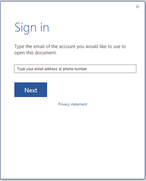 Login window while opening word document - Microsoft Q&A