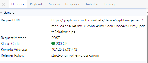 ConditionNotMet for UpdateRelationships action - Microsoft Q&A