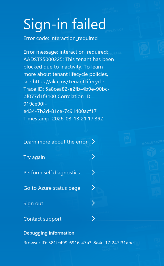 Unable to Login to my Azure Student Account because of 