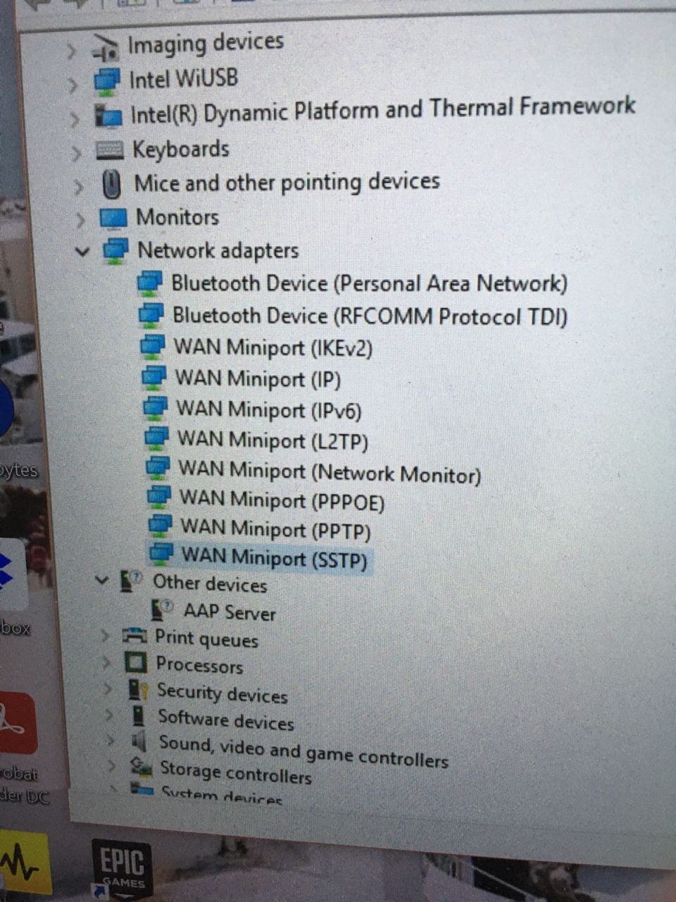 ISSUE: wireless adaptor hidden in device manager and kernel security ...