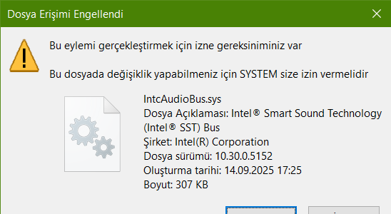 IntcAudiobus.sys - System32 İçindeki Arama Sonuçları 22.02.2026 11_20_40