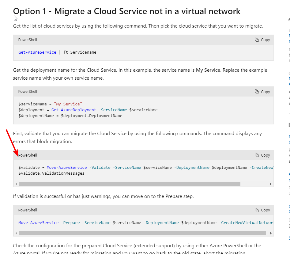 Issue with Migrate a Classic Cloud Service not in a virtual network ...