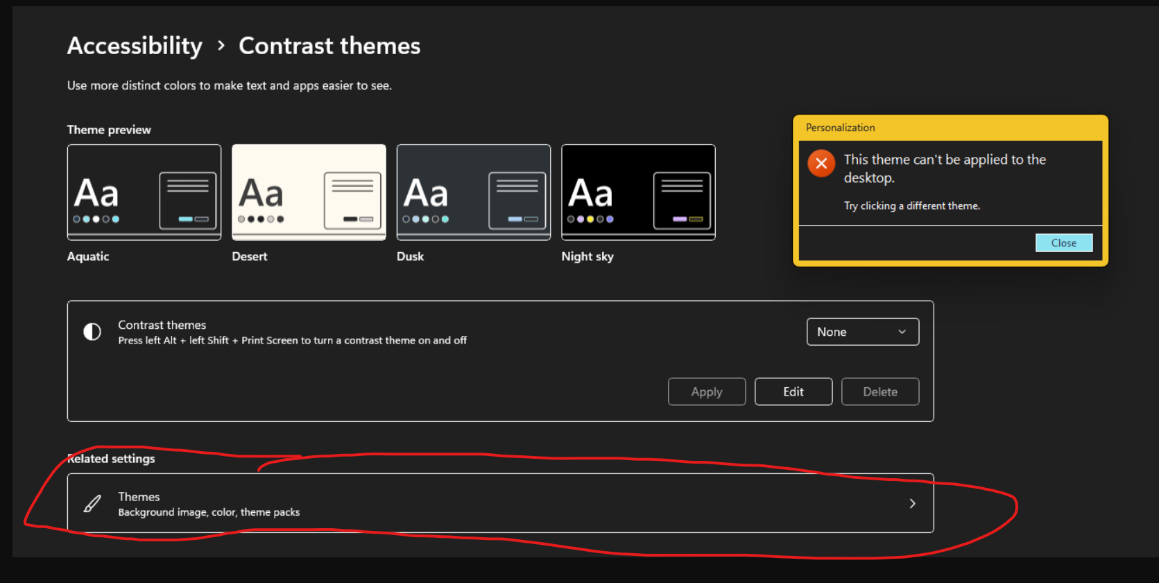 How do I turn off the contrast theme? - Microsoft Q&A