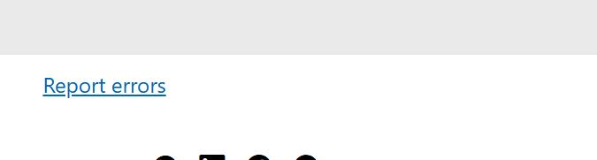 Report errors
