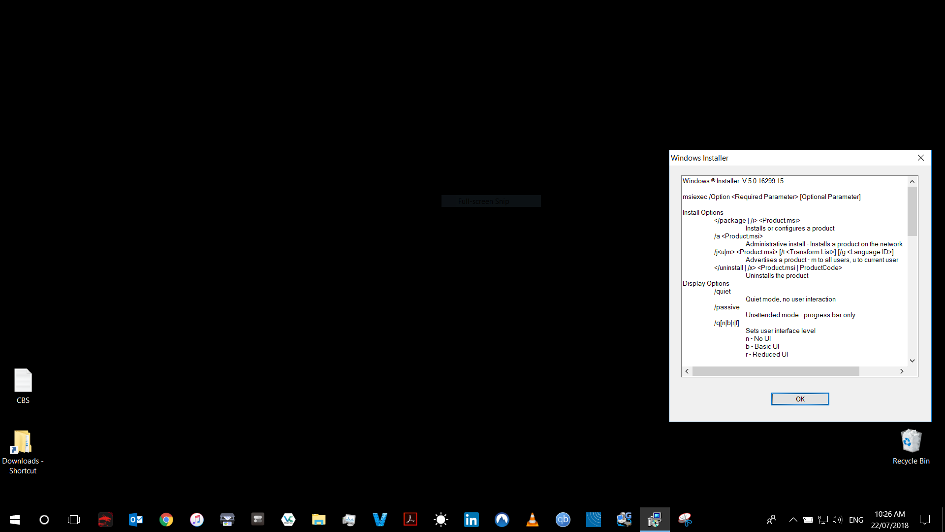 Windows Installer Dialogue Box - Microsoft Q&A