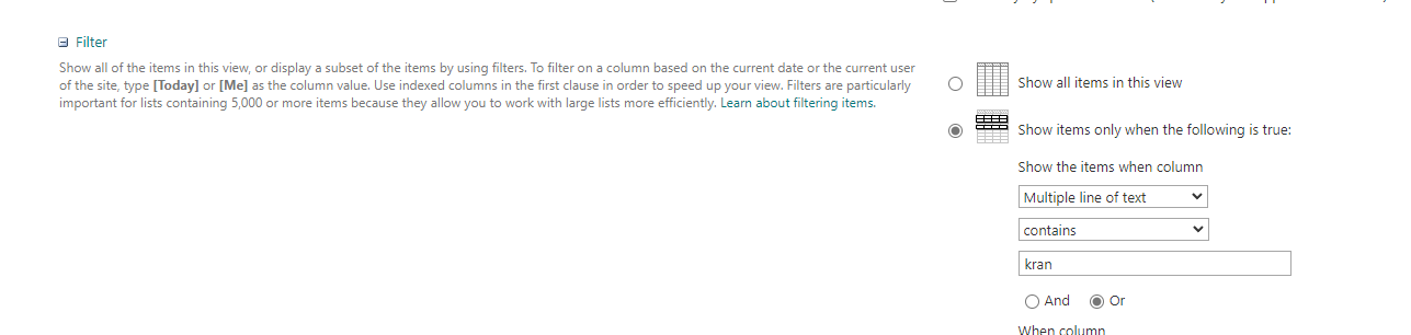 How to filter column with multiple lines of text - Microsoft Q&A