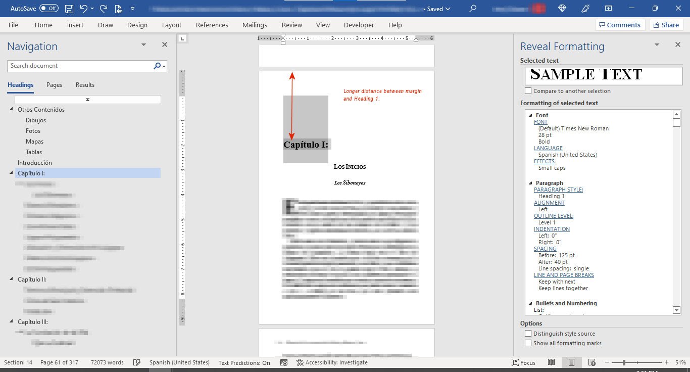 Inconsistent Heading 1 Line Spacing between Chapter pages. - Microsoft Q&A
