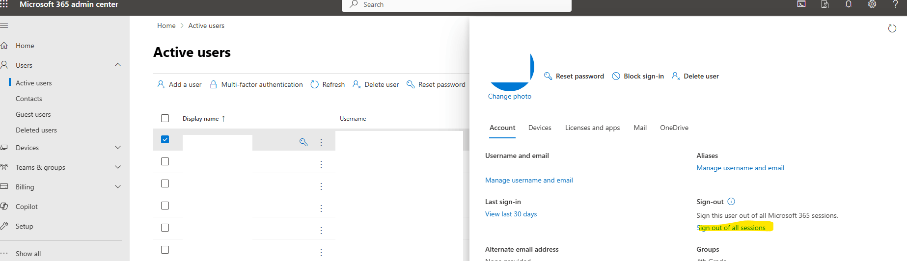 we have changed out work front desks email password how do we revoke ...