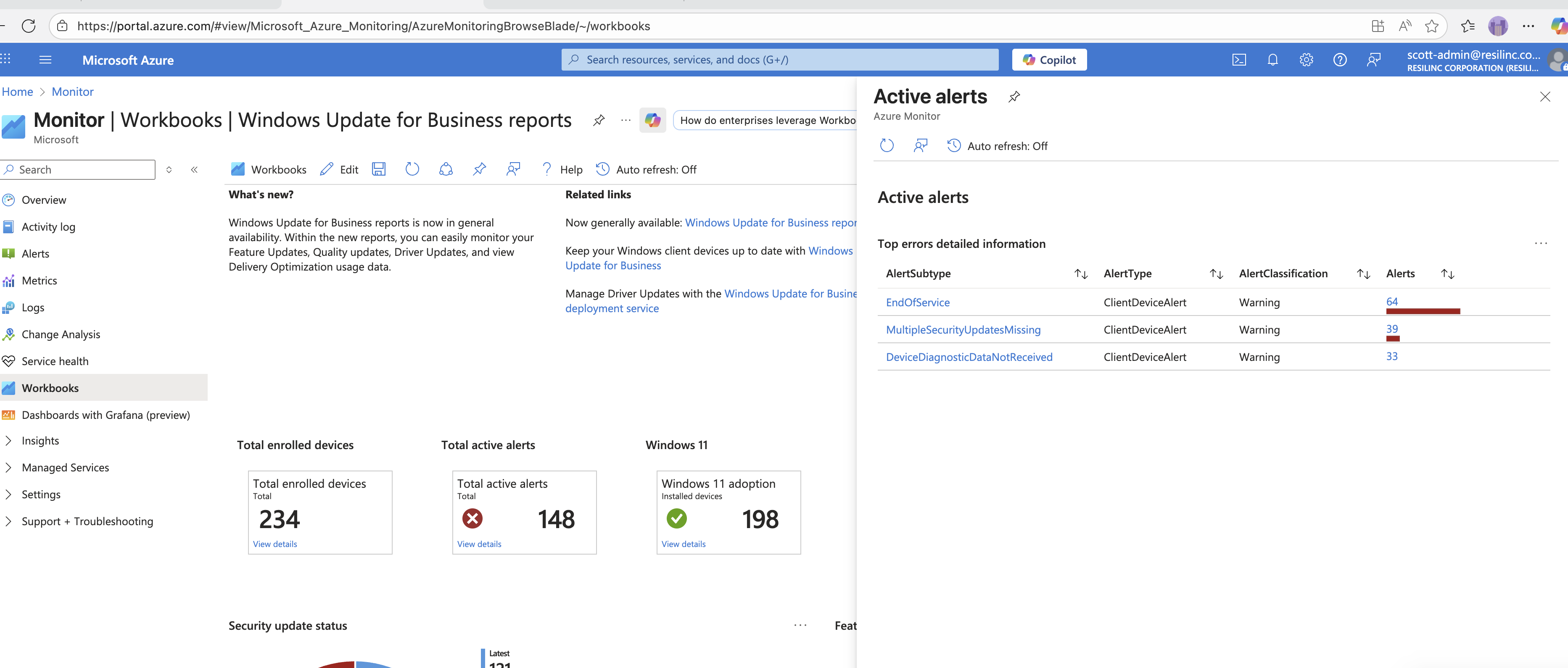 Windows update for business reports error - Microsoft Q&A
