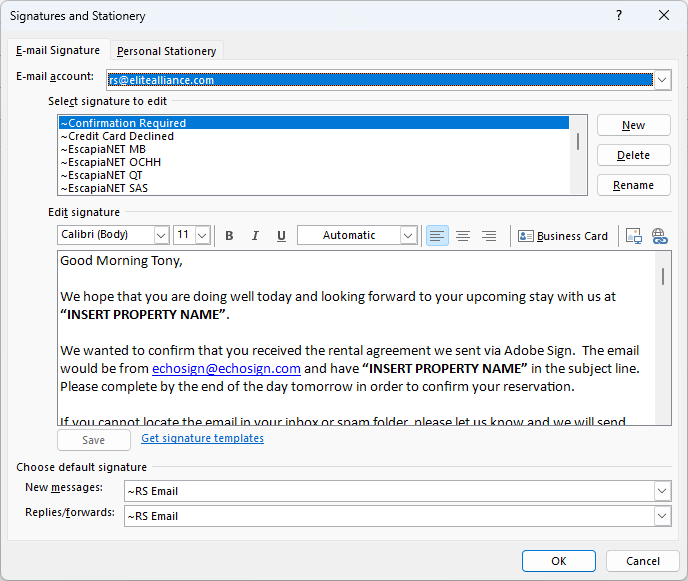 Outlook Signatures not available in Signature Drop Down - Microsoft Q&A