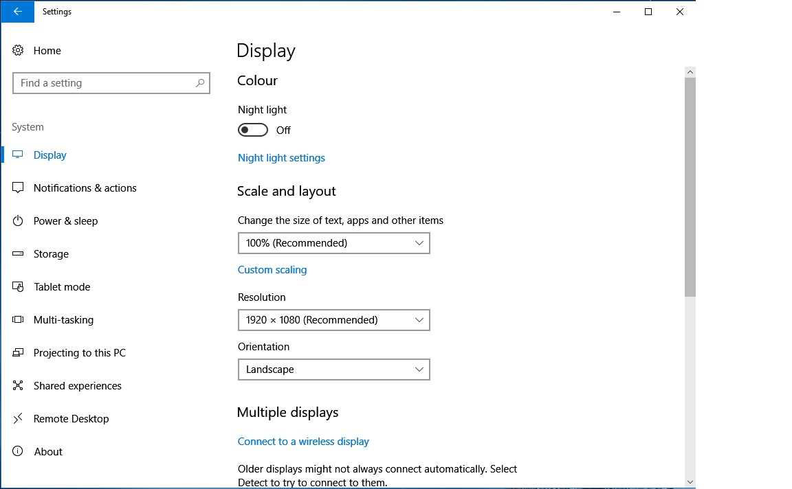 Advance display settings หายไปจากการตั้งค่า ทำให้ตั้งค่า Advanced ...
