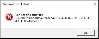 Windows script host pop-up - Microsoft Q&A