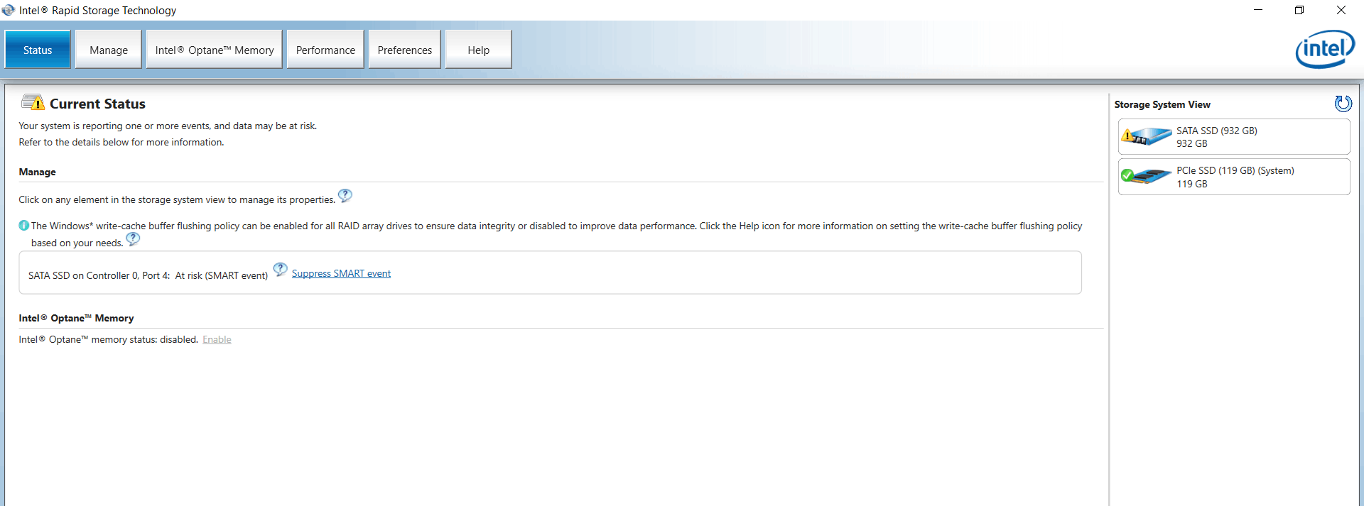 D drive was causing problems two days ago, then now this happens ...
