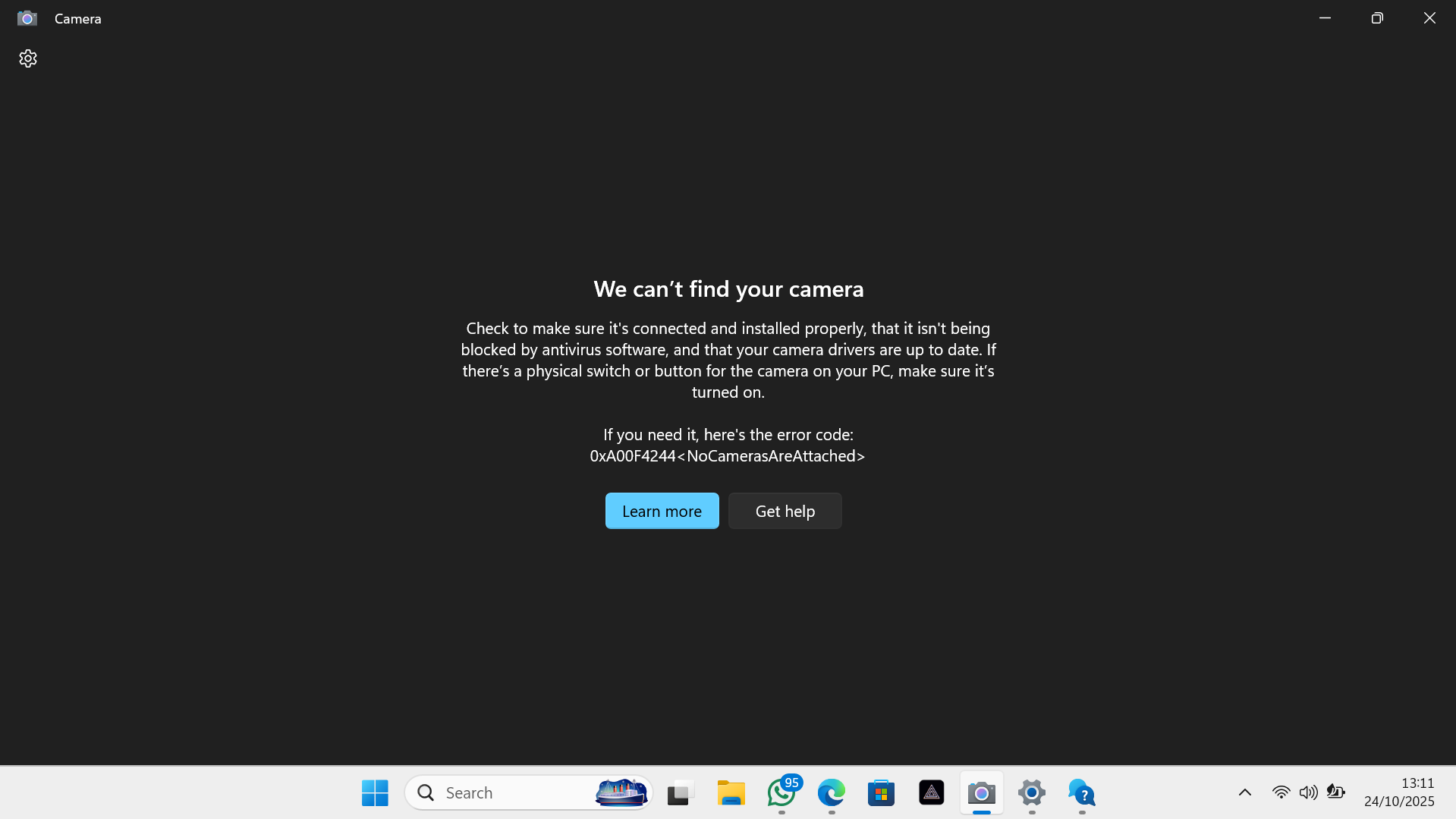 my camera is not working - Microsoft Q&A
