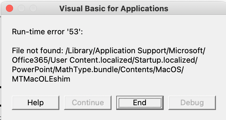 MS Powerpoint Run-time error '53' - Microsoft Q&A