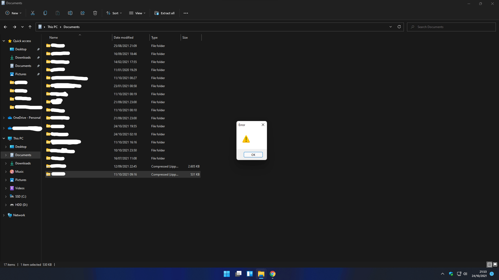Windows 11 Error window when clicking on .zip files - Microsoft Q&A
